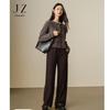 JUZI Anna Coco Thick Knit Wide-Leg Pants