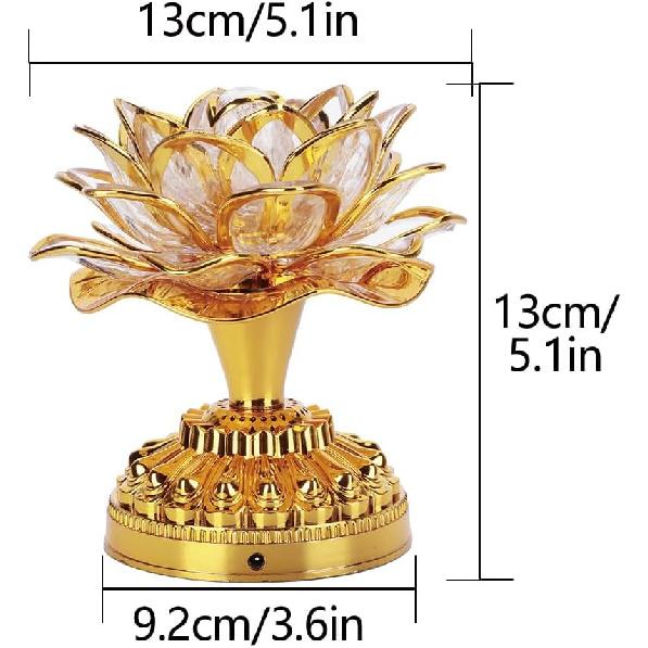 Led Colorful Buddhist Lamp, Buddha Light Appliances Table Candles Lamps Electronic Lights Battery Operated Flickering Warm for Home Decorative Temple