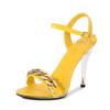 Fashion 11CM transparent metal buckle high-heeled shoes with thick and ultra-high heels and waterproof platform high sandals