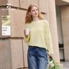 Xiangying Women's Elegant Hollow-Out Knitted Sweater