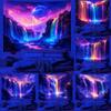 Glowing Waterfall Tapestry For Vivid Room Decor Uv Reaction Tapestry Background Decoration Wall Hanging Bedroom Party Decoration