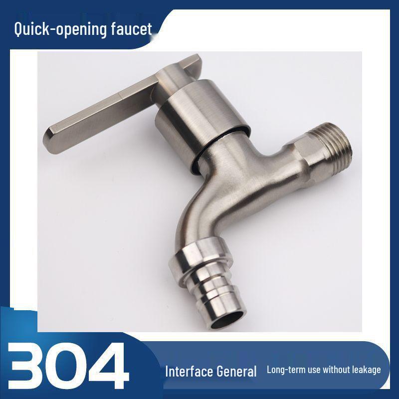 Tedi Le Dual-Use 304 Stainless Steel Washing Machine Inlet Pipe & Split Faucet