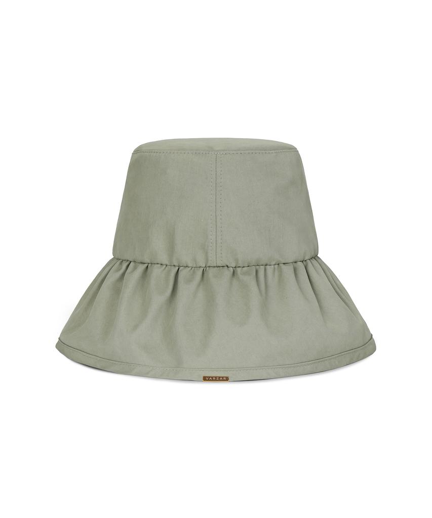 Bajal Metal Tip Shirred Bucket Hat Khaki