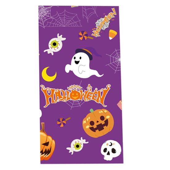 Halloween Tablecloth Spooky Ghost Printed Plastic Tablecloth Waterproof Indoor Outdoor Backdrop Banner Haunted House Decoration Creepy Party Favors