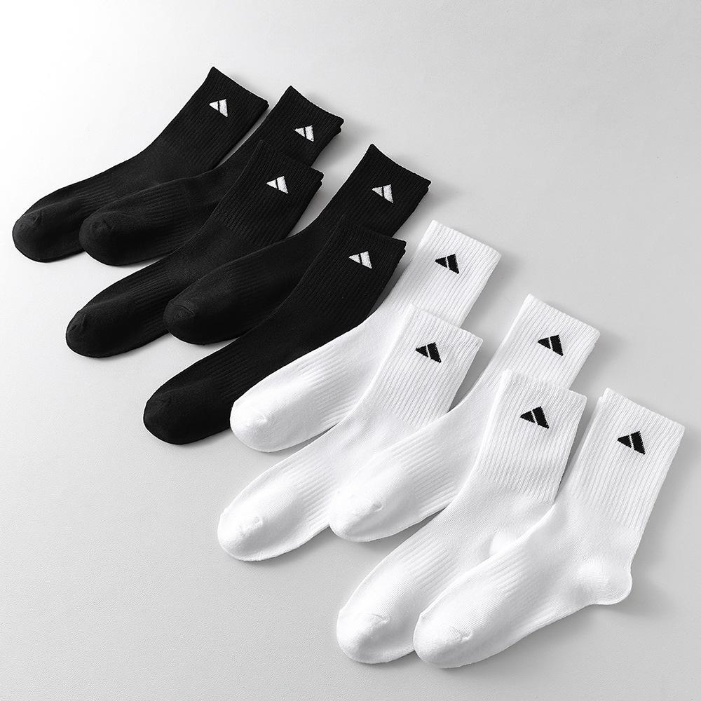 5/10Pair Men Women Solid Color Socks Simple Versatile Fashionable Sock Antibacterial Odor Resistant Breathable Comfortable Socks