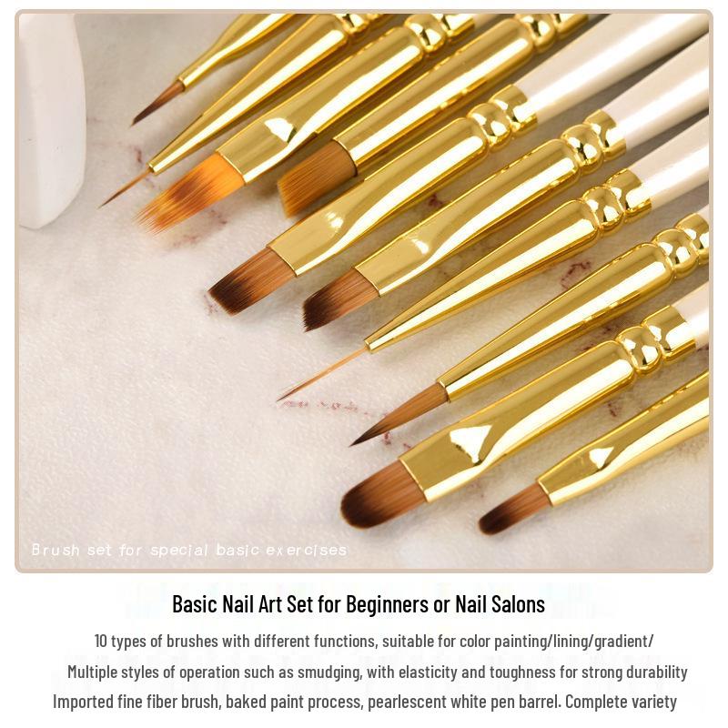 Japanese Nail Art Brushes: Easy-to-Use Wooden Handle Set for Gel, Petal, & Liner Designs