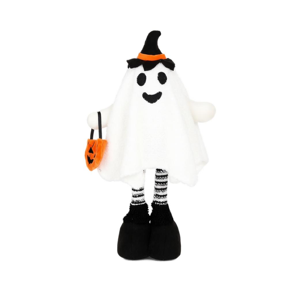 Halloween Figurine Plush Resin Statue Cute Standing Ornament for Indoor Shelf Desk Porch Entryway Decor