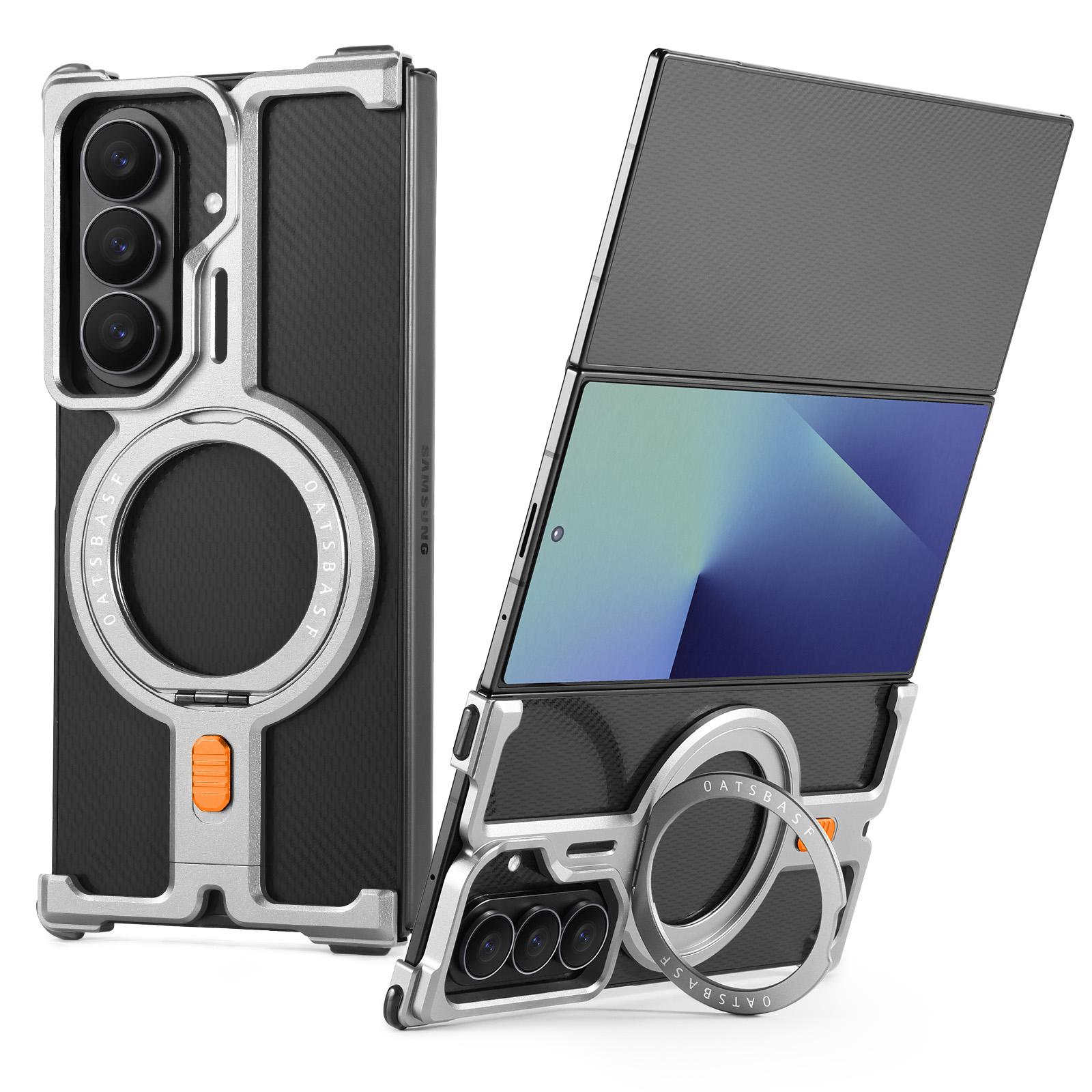 

Металлический чехол Oatsbasf Cool для Samsung Galaxy Z TriFold, безрамочный тонкий чехол с магнитной рамкой и поворотной на 360° подставкой Samsung Galaxy Z TriFold