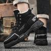 Fashion Winter Men's Plush Warm High Top Cotton Shoes Korean Version Casual Snow Boots Anti Slip Wear-resistant Boots Men's Shoes Botas