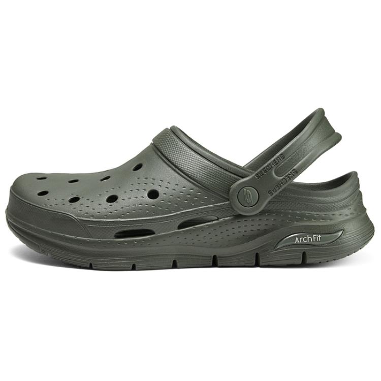 Skechers Arch Fit Valiant Casual Versatile Clogs Men clogs Olive-Green 243160-OLV 39.5