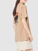 Edwin Used Look Grayish Size S Women's T-Shirt, Beige, (MT5064-1263)
