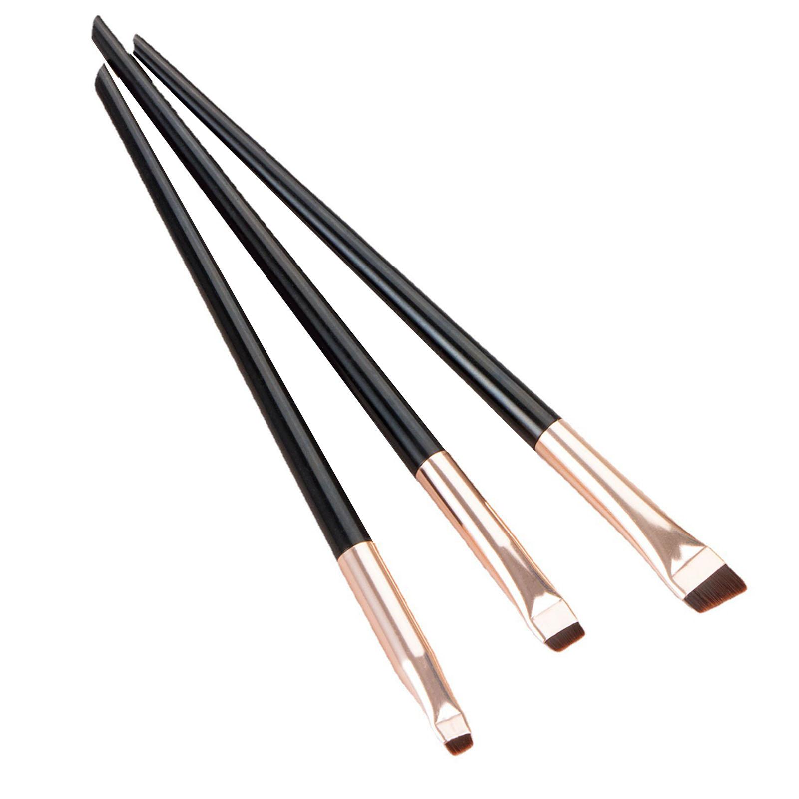 

Набор из 3 кистей для макияжа: точная подводка для глаз, ультратонкая кисть для теней, скошенная кисть для губ, скошенная кисть для бровей