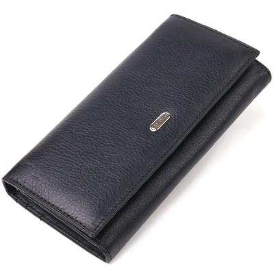 Classic Women's Wallet Made of Genuine Leather CANPELLINI Wallet 21657 Black