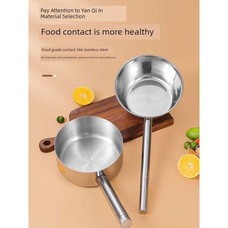 Extra Thick Bailer 304 Stainless Steel Spoon Water Ladle Kitchen Extended Handle Canteen Porridge Ladel Soup Scoop Bailer