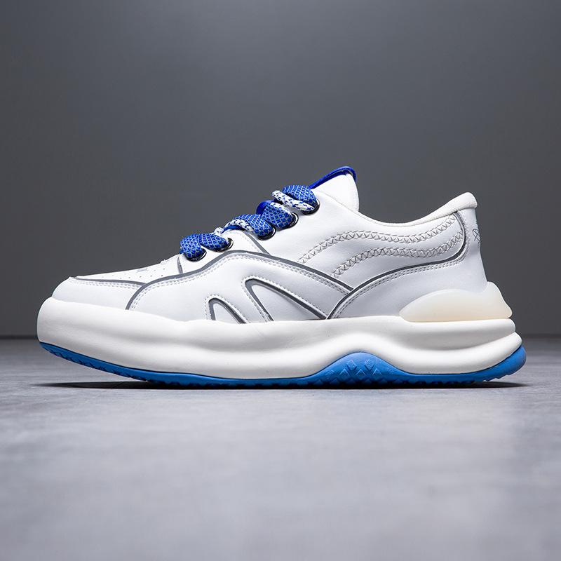 Extra Large Size Men's Shoes 2025 Spring New Platform Sports Shoes Men's Fashion Versatile Casual Trendy Shoes Inner Height-increasing Board Shoes