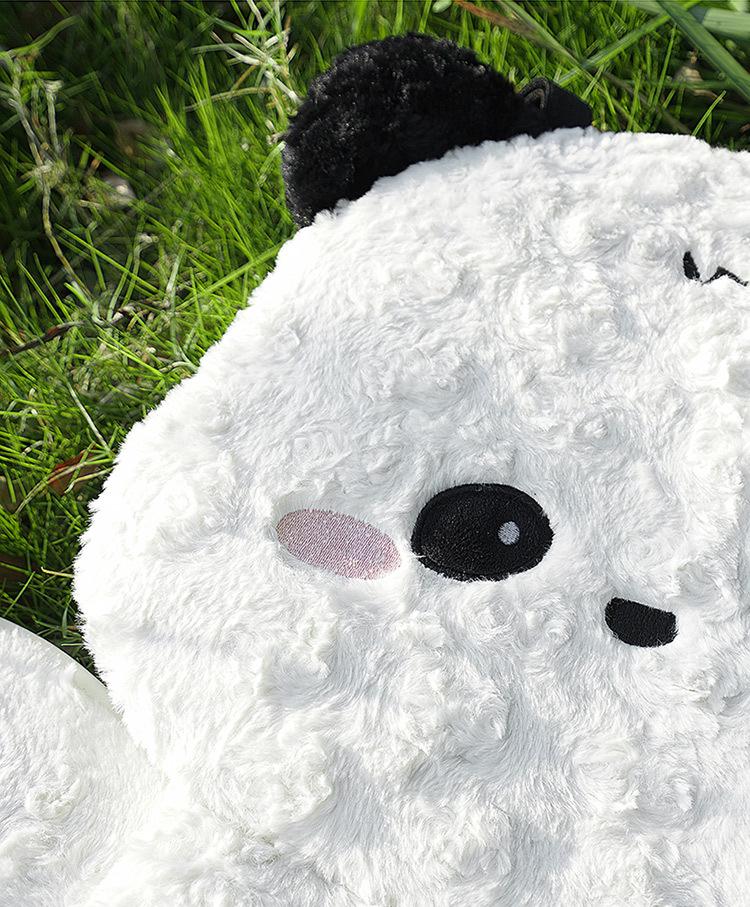 2025 Pluszowy Panda 3D Zestaw Zimowych Poduszek na Fotel Samochodowy
