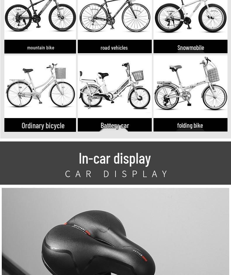 Super Soft Comfortable Bike Saddle with Seatpost & Bag