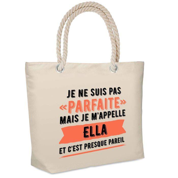 Sac de plage - PLANETEE - Ella Parfaite - Isotherme - Coton naturel - Imprimé en France