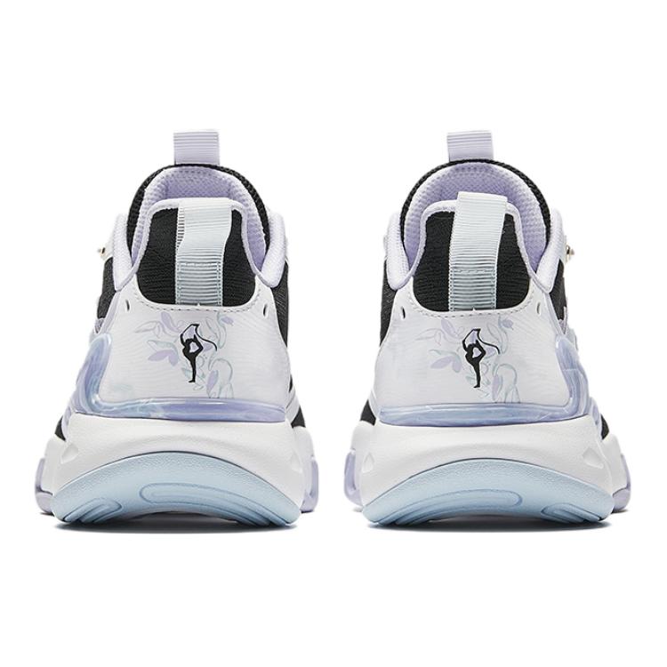 Anta Comfortable Versatile Non-Slip Breathable Low-Top Running Shoes Kids sneakers Black White Purple 322435501-5