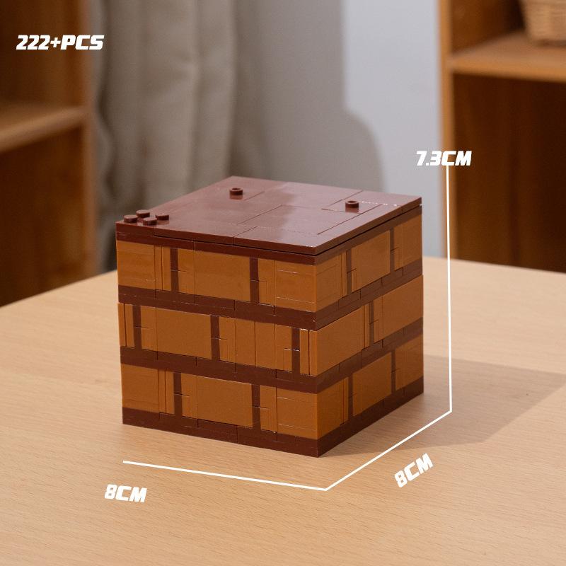 Super Mario Bros Bausteine Yoshi Luigi Stern Zusammenbau Fragezeichen MOC 3D Modell Mario Mini Ziegelstein Spielzeug für Weihnachtsgeschenk