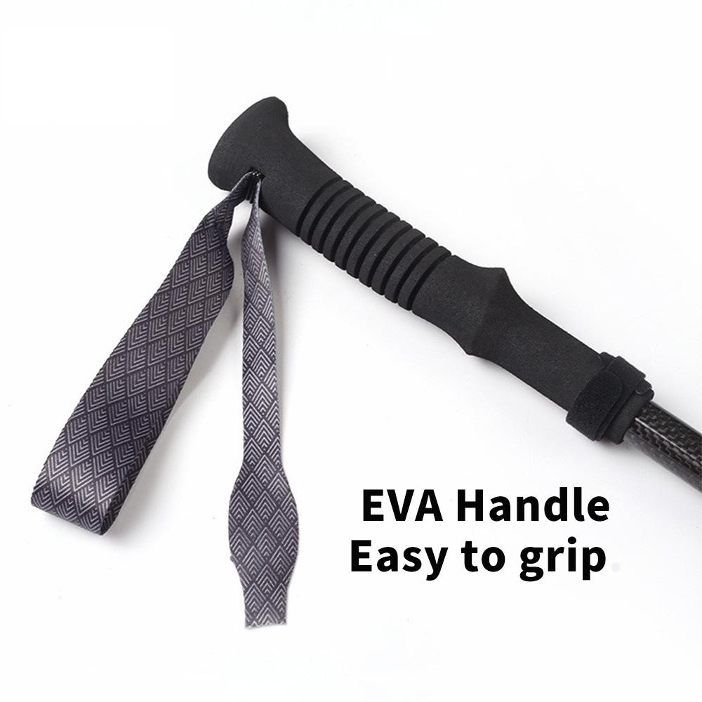 Trekkingstöcke 2 Stück Kohlefaser Faltbare Teleskopstöcke Leichtes Wandern Wanderstock Kletterstock