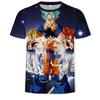 Dragon Ball Series 3D Digital Printed Men's Fashion Trend Round Neck Short Sleeved T-shirt