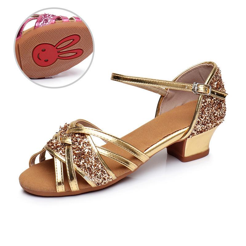 

Women s Multi-Color Ballroom Shoes Soft and Comfortable Summer Dance Shoes 40 золотистий
