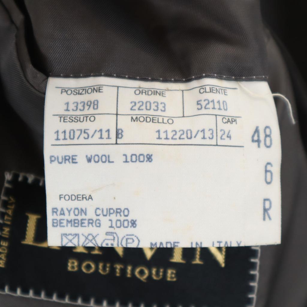 LANVIN BOUTIQUE 90s Made in Italy Old tailored jacket 48 gray Men's Used