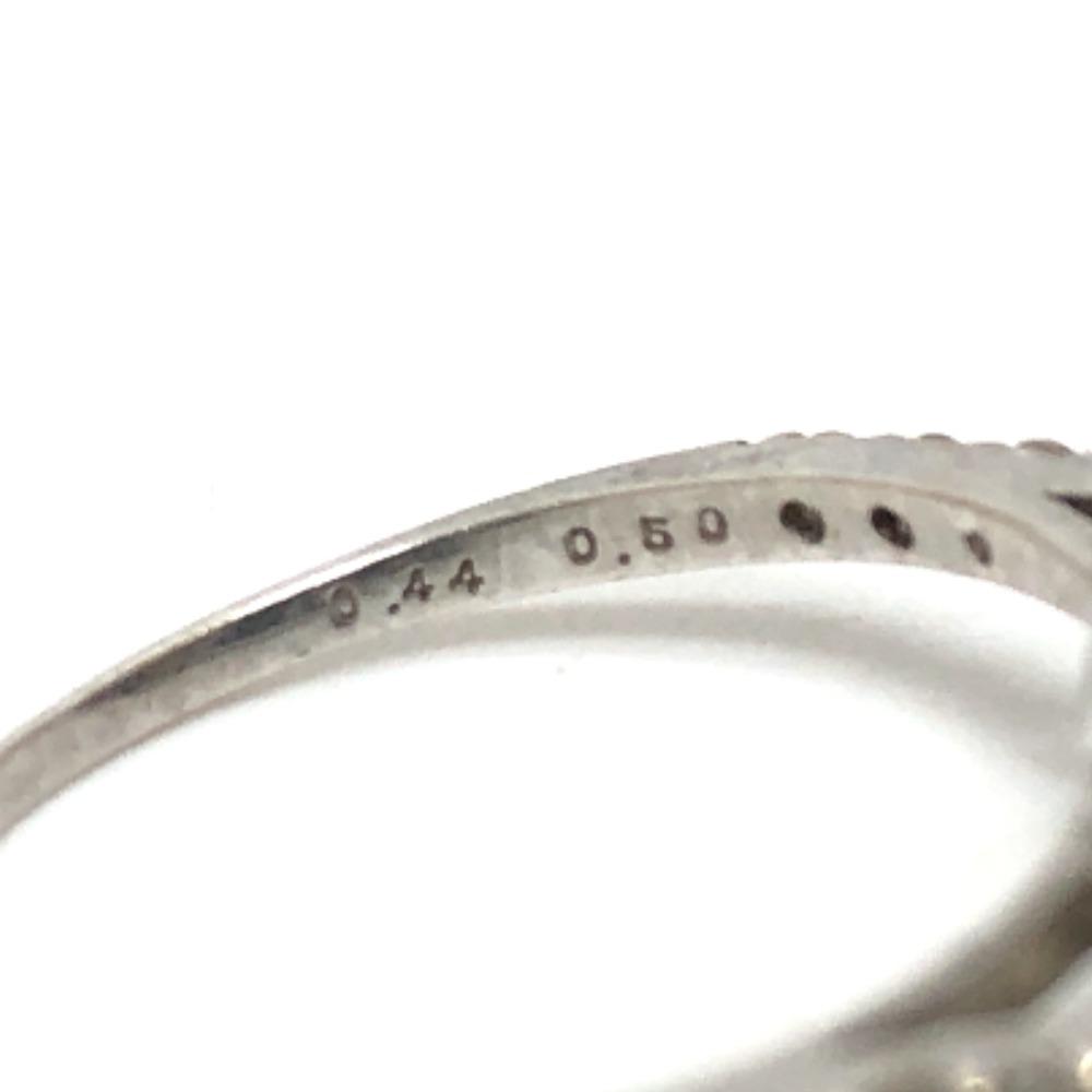 jewelry Camellia Design Rose D0.44ct D0.50ct Ring K18WG Silver