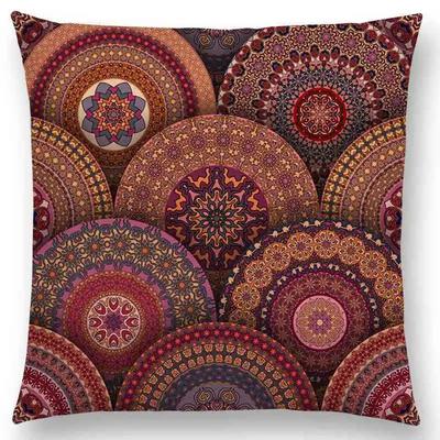 Boho Bunt Abstrakt Ethnisch Floral Kissenbezug Mandalas Muster Drucke Vintage Patchwork Retro Geometrisch Kissenbezug