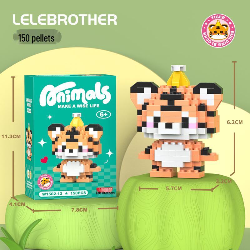 Cartoon Figurine Compatible Lego Bricks: Educational Micro Bricks Assemble Toy for Children