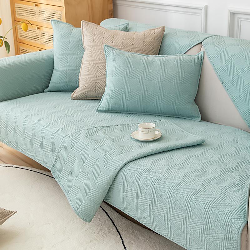 All-season Universal Anti-skid Sofa Cushion Nordic Simple Seat Cushion Modern Solid Color Summer Leather Sofa Cover Cover