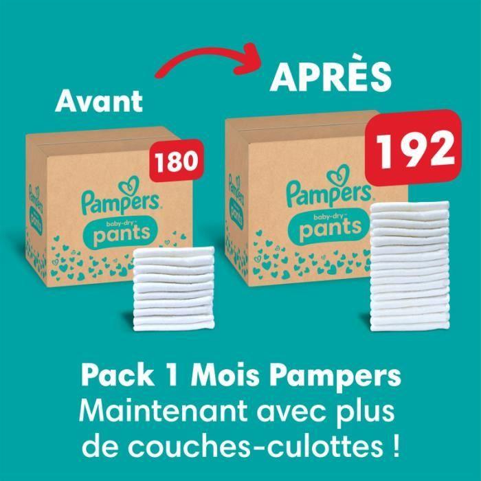 Couches-Culottes Pampers Baby-Dry Taille 3 - Pack 1 Mois 192 Couches