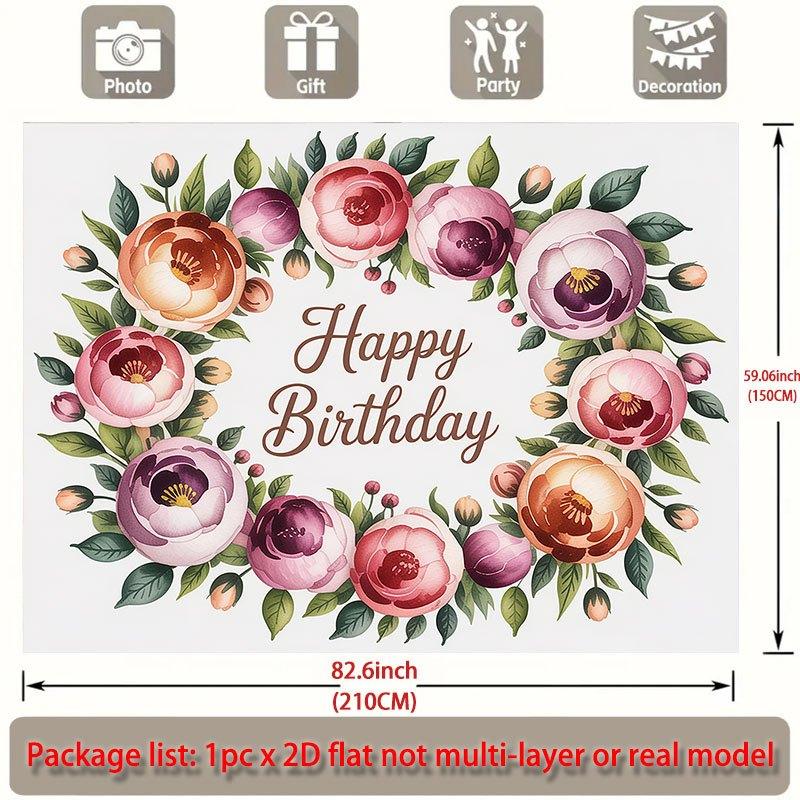 Party Backdrop Floral Flat Wreath Events Wedding Coming Ceremony Four Seasons Photo Booth Background Front Door Decor