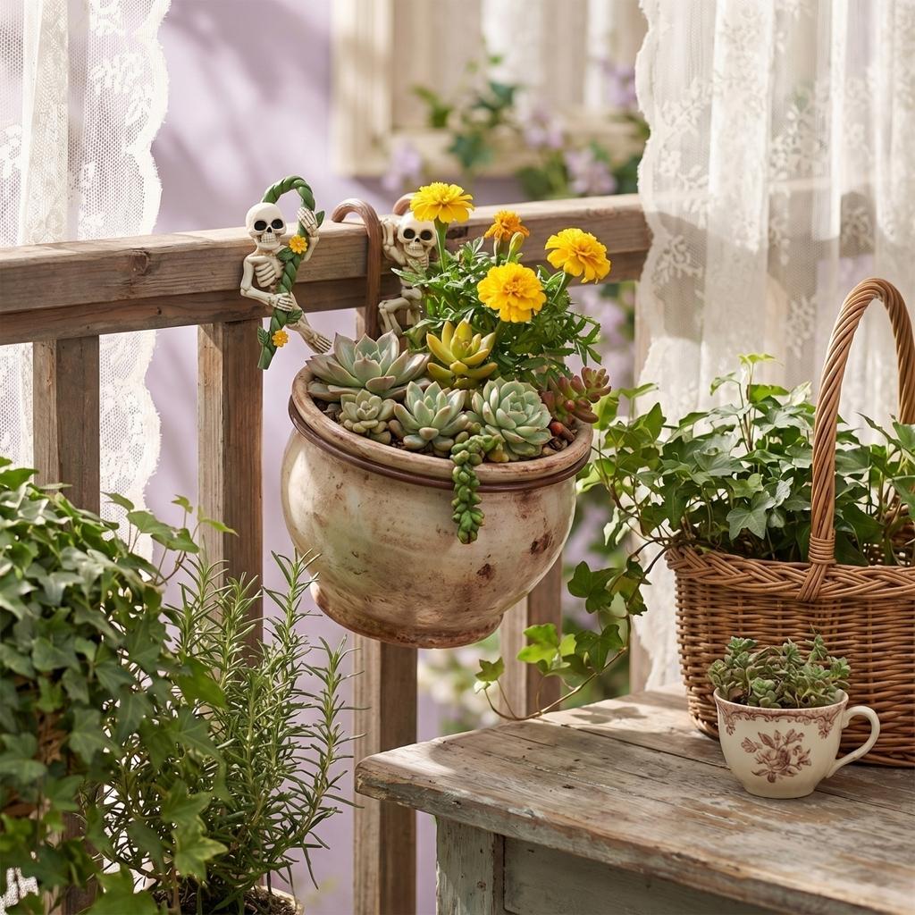 Plant Pot Hanging Ornaments That Won't Damage Plants And Sun-proof Decorative Clips Of The Plant Pot Plant Pot Hanging Orname
