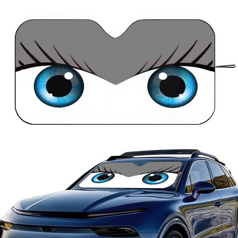 Cute Girl Car Eyes Windshield Sunshade Car Window Windscreen Cover Sun Shade Auto Sun Visor Car-covers Car Solar Protection