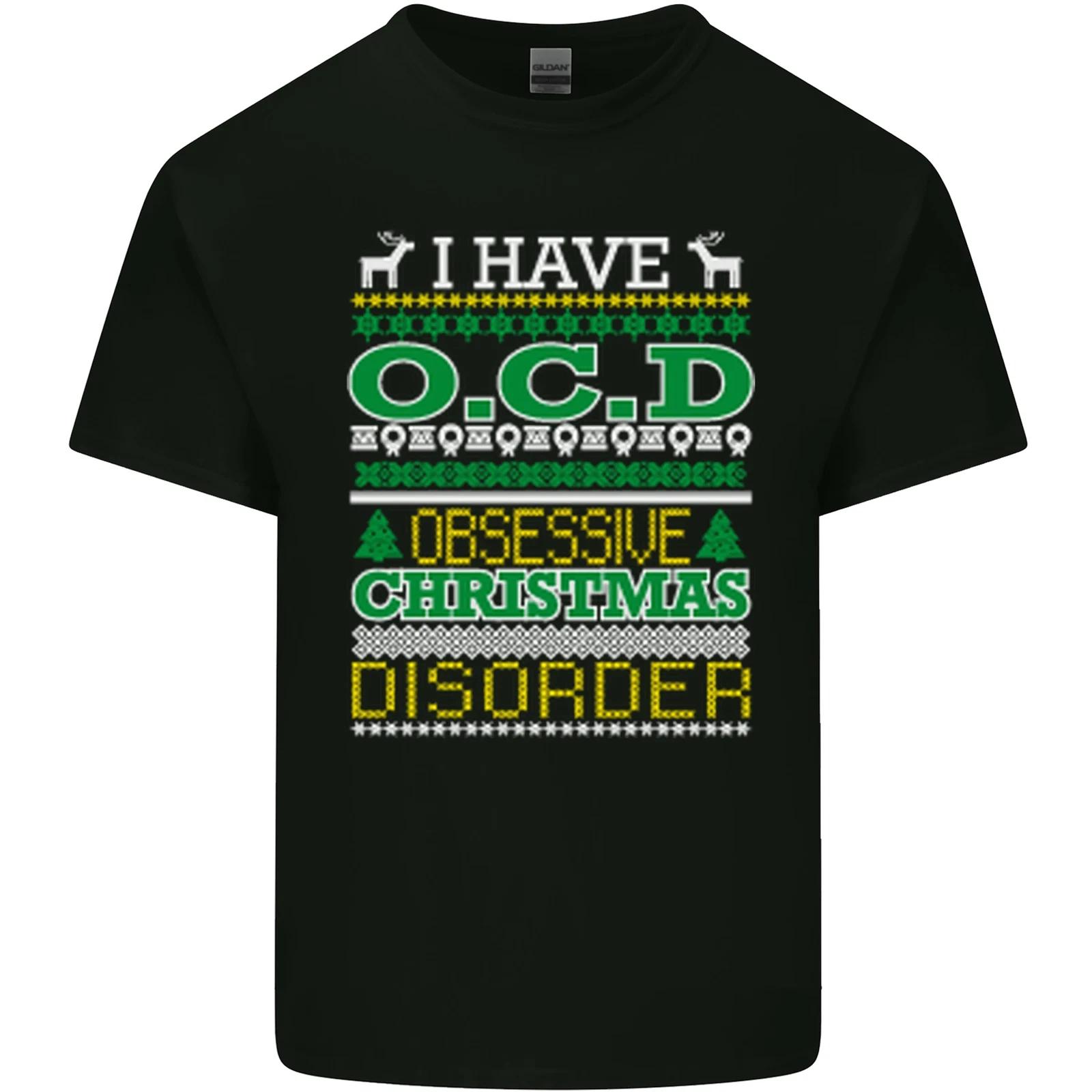 OCD Obsessive Christmas Disorder Kids T-Shirt Childrens L