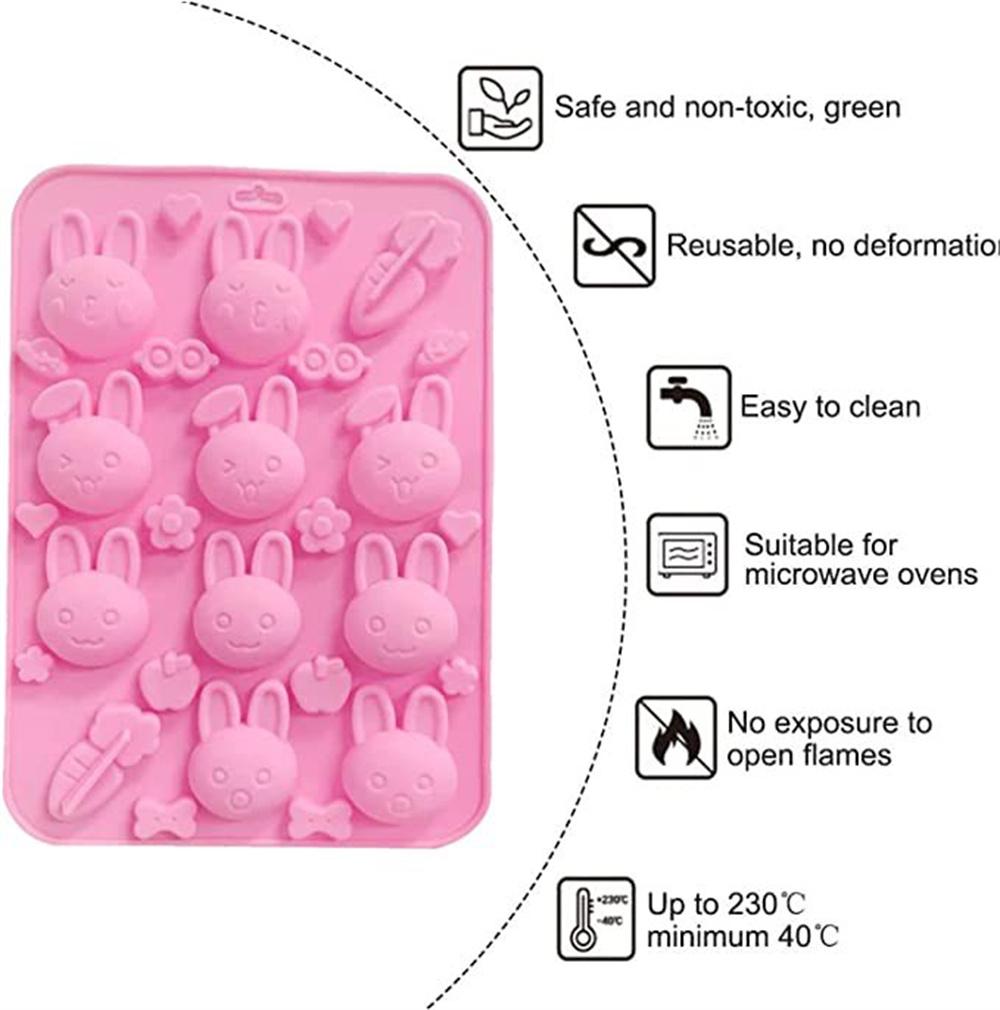 Easter Egg Rabbit Basket Silicone Mold Rabbit Shaped Cake Decorating Tools Bakeware Maker Silicone For Easter Party Home Baking