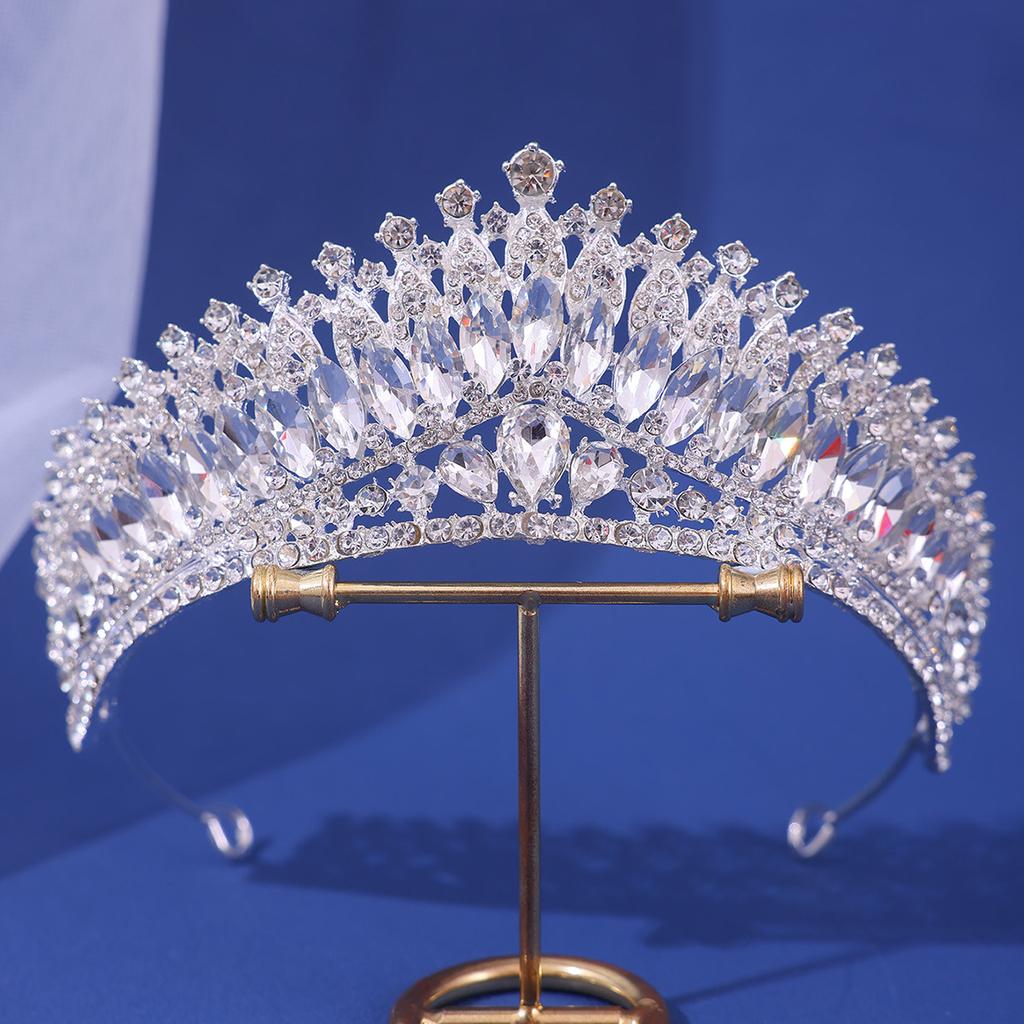 Svatební korunka Pokrývka hlavy Barokní Vintage princezna královna křišťálový diadém pro ženy Svatební korunka Doplňky k šatům do vlasů Šperky