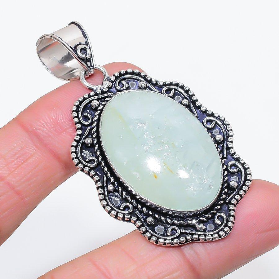 

Natural Aquamarine Gemstone 925 Sterling Silver Jewelry Pendant 2.44 q2U18