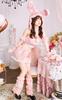 Cosplay Halloween Bunny Bunny Girl Rabbit Ears Plush Toy Fur Rabbit Gingham Check Ribbon Idol Costume Disguise Marie Moon 8 Piece Set 9960 [Malymoon]