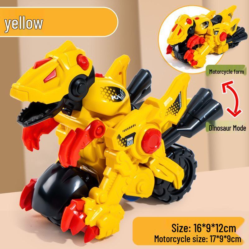 Transforming Dinosaur Inertial Toy Car: Plastic Engineering Vehicle for Kids
