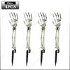 1-6PCS Halloween Skeleton Hand Bone Ghost Arm Prop Yard Insert Decoration for Haunted House Outdoor Party Horror Scene Use