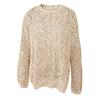 Laziness, relaxation, elegance, hollow out long sleeved hooded sweater, women's knitted sweater, vacation style loose fitting clothes