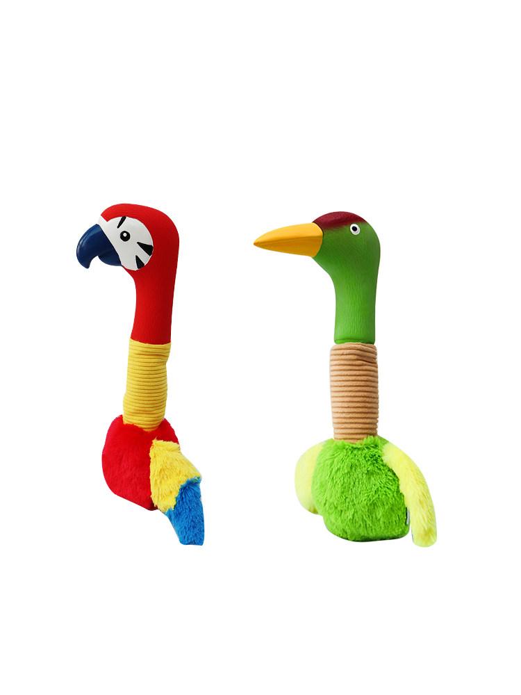 Best Price Eco-Friendly Natural Rubber Non-Toxic Odor-Free Squeaky Animal Dog Chew Toy Safety Interactive Durable Pet Plush Toy красный