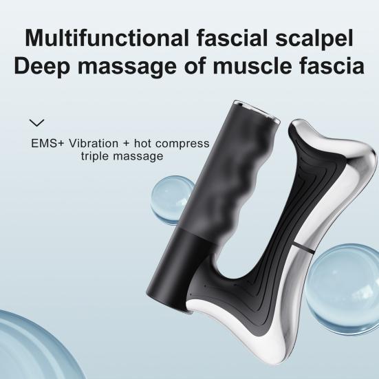 Electric Muscle Scraping Tool with Heating And Vibration Portable Gua Sha Massage Scraper for Whole Body Relaxation Pain Relief
