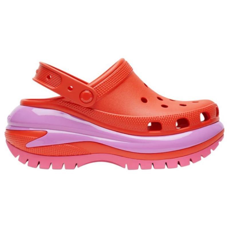 Crocs EVA Round Toe and Foot 7cm Hole Shoes Unisex Orange