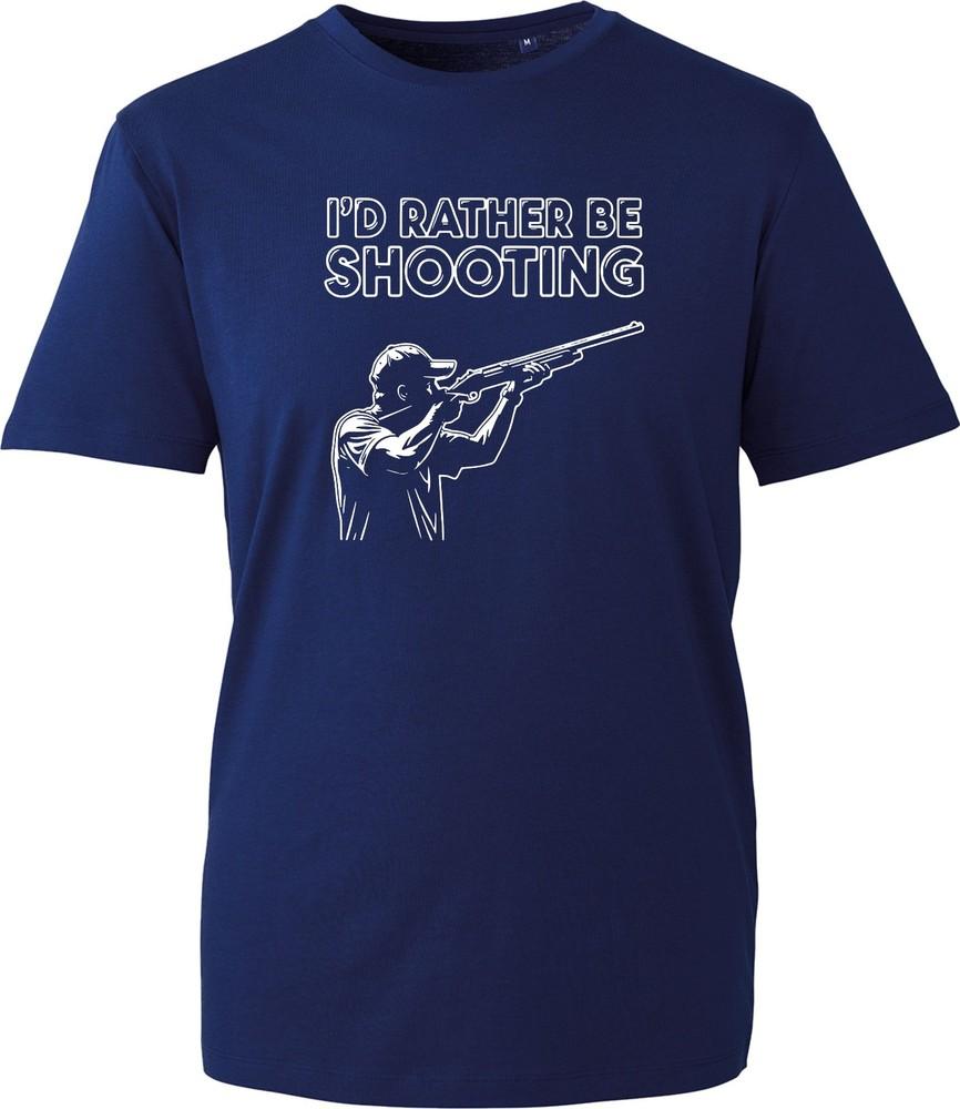Id Rather Be Shooting Funny Clay Pigeon Hunting Sport Gift Black Unisex TShirt S