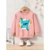 Kids' Casual Crew Neck Sweatshirt with Applique - Fabric with Slight Stretch - Regular Fit Cartoon Alphabet Print Pullover