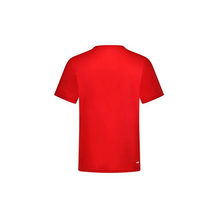 Li Ning Badminton Series Logo Print Crew Neck Short Sleeve T-Shirt Unisex Tops Red AHST347-5